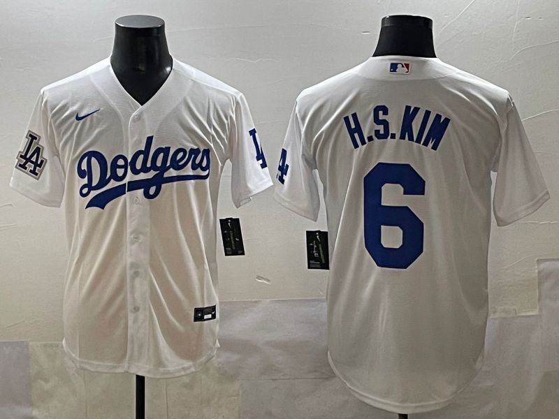 Men 2025 Los Angeles Dodgers #6 H.S.Kim White Game Nike MLB Jersey style 10